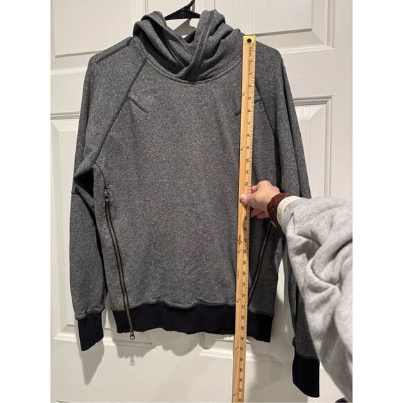 Lululemon Om & Roam Pullover Speckled Black Side Zip Hoodie Sweatshirt Women’s 4 - Picture 10 of 14